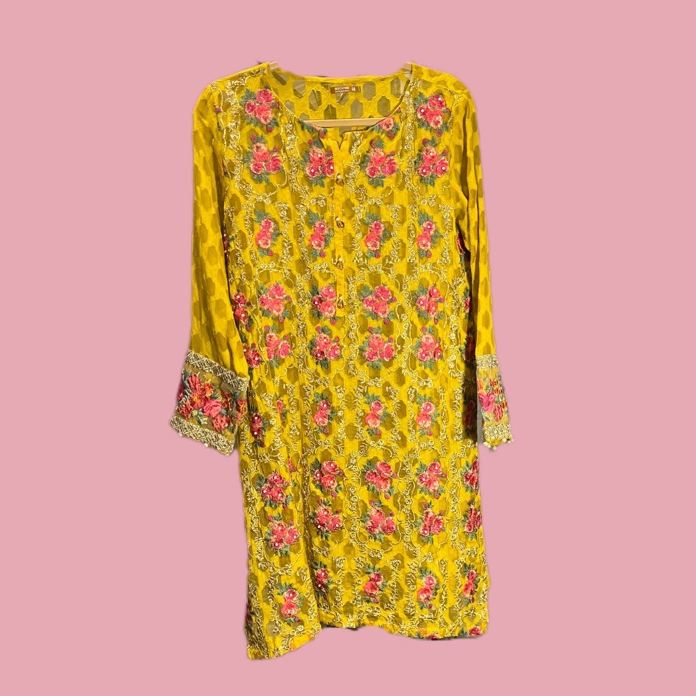 Beechtree 2-piece multicolored mesh desi kameez